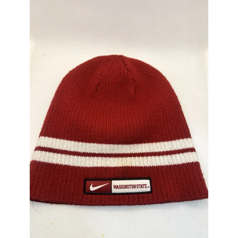 Nike vintage Team wsu  Beanie Hat Cap OS Swoosh Washington State University